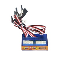 Éclairage pour voiture RC GT Power, 12 LED, modèle intelligent contrôlable par liaison, 2 PPM FM FS 2.4G, kit FREIN + PHARES + CLIGNOTANTS