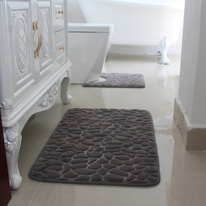 Bán Trực Tiếp Từ Nhà Máy Trung Quốc Thảm Tắm Bằng Cao Su Non Dập Nổi Bộ Hai Chiếc Thảm Tắm Nhà Tắm Cho Gia Đình - Product Image 6