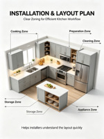 Meubles de cuisine et portes de placard en chêne massif modernes sur mesure, personnalisation complète de la maison, armoires de base