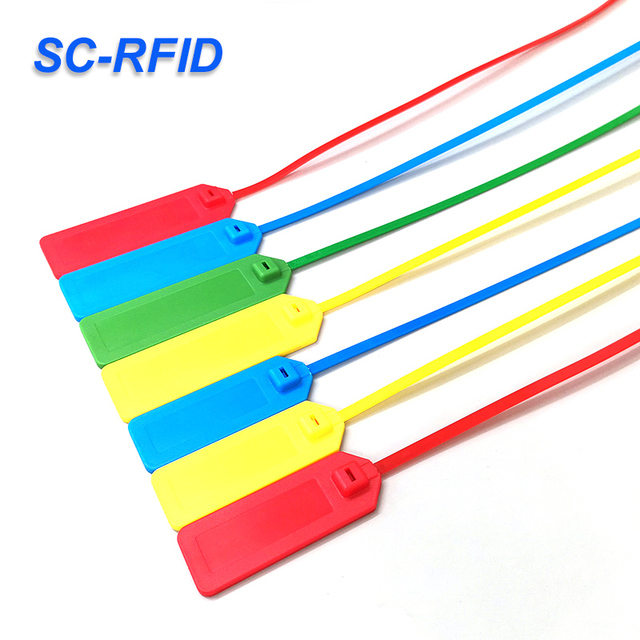 UHF RFID Tie Tag 860-960MHz ABS Waterproof Zip Label Custom Printed for Logistics Warehouse Asset Inventory Management