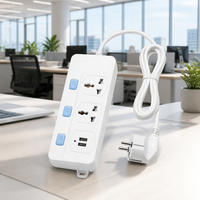 Multiprise universelle sur mesure avec 2 prises et 2 ports USB, adaptateur secteur pour prises US, EU, UK, fabriquée en Chine