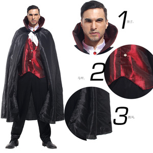 Costume de vampire sexy pour homme adulte, déguisement de <span class=keywords><strong>gentleman</strong></span> pour fête d'Halloween, cosplay - Product Image 4