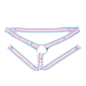 고탄성 바디 밴드 로프 하네스 남성용 정조대 정조 케이지 보조 스트랩 - Product Image 5