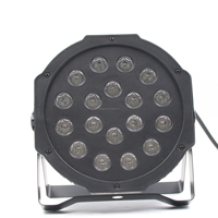 La lumière d'étape abordable du plastique 18*1W RVB de la Chine mini RVB plat DMX a mené la lumière de pair