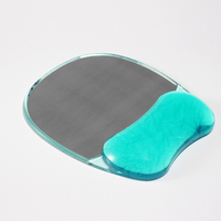 Tapis de souris de jeu imperméable antidérapant transparent de forme irrégulière en gel+TPU, couleur personnalisée, avec repose-poignet, anti-rayures