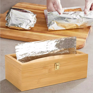 Tiroir <span class=keywords><strong>de</strong></span> <span class=keywords><strong>cuisine</strong></span> Distributeur <span class=keywords><strong>de</strong></span> film alimentaire Réutilisable Robuste Maisons Design <span class=keywords><strong>Original</strong></span> Bambou Distributeur <span class=keywords><strong>de</strong></span> film plastique - Product Image 4