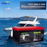 Batterie LiFePO4 Chauffée 51.2V 100AH 5KW Grade A 6000+ Cycles Cycle Profond Marine Smart BMS RS485 Prise Anderson CE RoHS IP67 OEM ODM