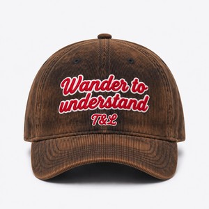 T&L Custom Chenille Embroidery Logo 6-Panel Corduroy Adjustable Sports Cap Vintage Retro <b>Dad</b> <b>Hat</b> Wholesale OEM - Product Image 2