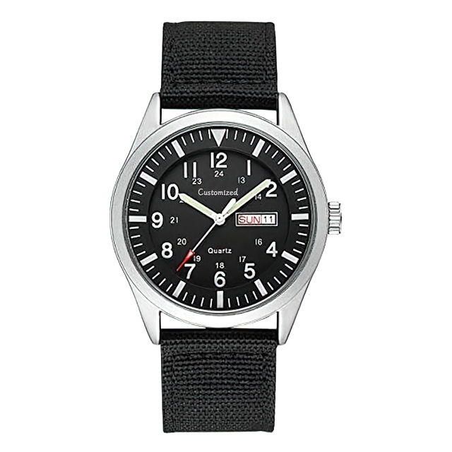 New Watch Date and Week 12/24 Hours Display Men's Watches. Casual Shi Ying Watch Nylon Watchband