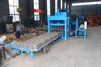 Machine automatique hydraulique de fabrication de blocs de béton QT4-18, ligne de production de briques creuses, pleines et de pavés autobloquants, fabricant de ciment