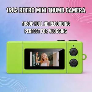DLC LK030 Mini caméra numérique à poignée, design mode, texture <span class=keywords><strong>film</strong></span> vintage, avec écran rotatif et inclinable, pour vlog et selfies - Product Image 2