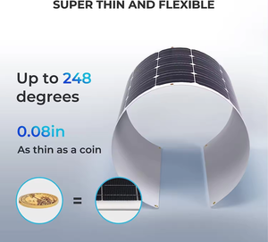 Tùy Chỉnh Hẹp 12V Linh Hoạt Tấm Pin Mặt Trời Mỏng Năng Lượng Mặt Trời Bảng Điều Khiển Dải 50W <span class=keywords><strong>75W</strong></span> 90W 100W 150W Mono <span class=keywords><strong>PV</strong></span> Mô-đun Cho Ban Công Hàng Rào Lan can - Product Image 3