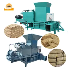 Mobile Automatic Farm Silage Baler Making Equipment Animal Feed Hay and Straw Alfalfa Square Horizontal Hay Baler Machine