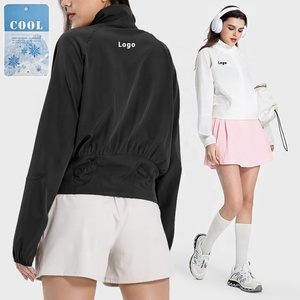Femmes UPF 50 + Protection solaire Stand Collar Basic Yarn Shirts Outdoor Cool Feeling Clothing Hiking Active UV Sport Athletic Jacket - Product Image 1