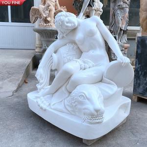 <span class=keywords><strong>Statue</strong></span> féminine nue en <span class=keywords><strong>marbre</strong></span> sculpté à la main, en pierre naturelle célèbre et voilée, exquise - Product Image 2