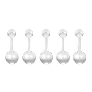 <strong>Piercing</strong> Set Supplies 50pcs/set Clear <strong>Piercing</strong> <strong>Retainers</strong> Flexible Bioflex Acrylic Eyebrow Tongue Barbells Piercings Set - Product Image 3