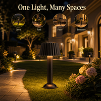 Lampe LED d'extérieur OEM ODM pour pelouse, éclairage architectural paysager, boîtier en aluminium, excellente dissipation thermique pour clôture et entrée