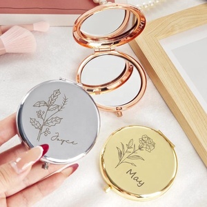 Personalized Pocket Bridesmaid Gifts,Bridal Party Favors,Birthday Gift Fancy Custom Compact Mirror