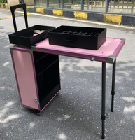 Meubles de salon de manucure, table de manucure pliable avec roulettes