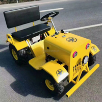 QIQU Alquiler Comercial con Temporizador Remoto, Tractor Eléctrico de Eje de 600W, Buggy, Go-Kart, 40km/h, Freno de Disco Hidráulico, 2 Adultos