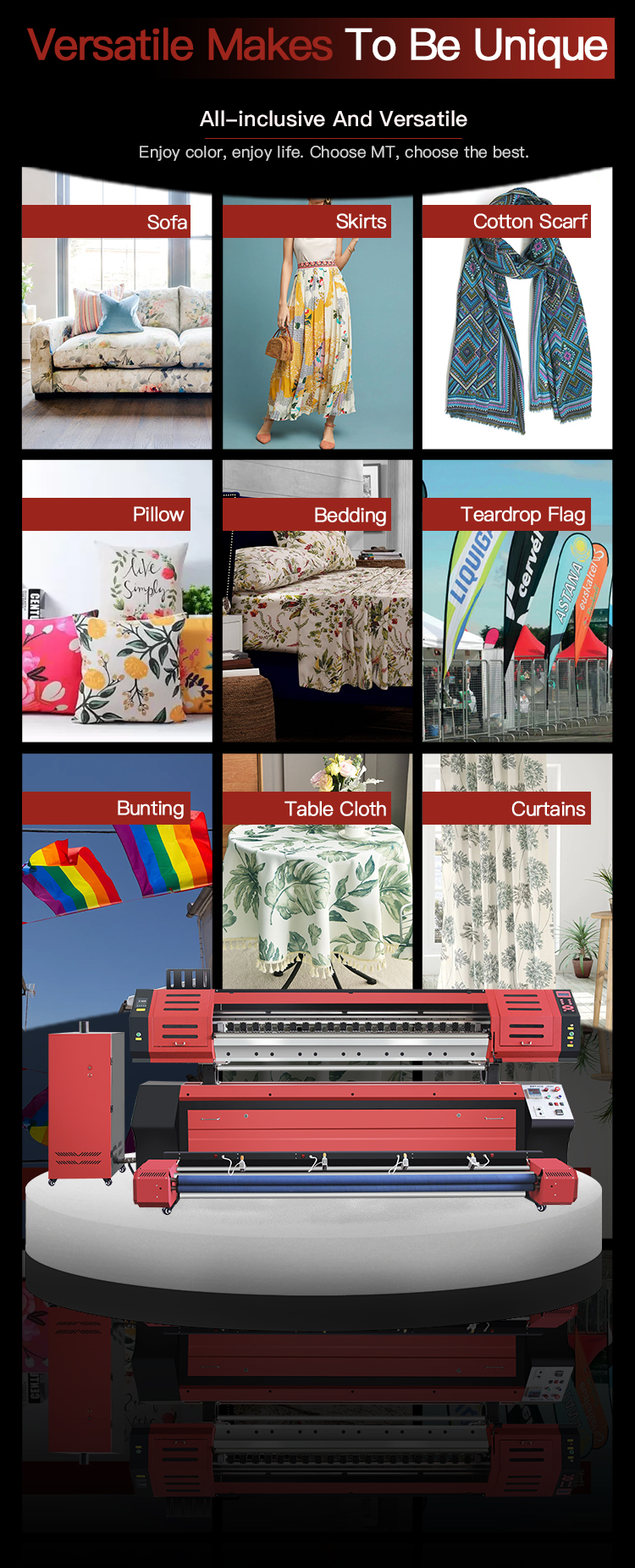 MT 1.8meters I3200 Printhead Sublimation for home textile printing