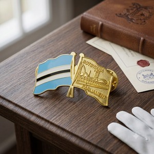 [Novità 2026] Distintivo in Metallo Personalizzato di Alta Qualità Stile Parlamento del Botswana, Spilla Personalizzata per Abiti e Uniformi Ufficiali - Product Image 1