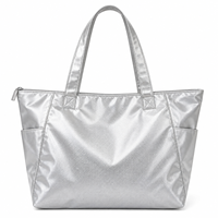 Sac fourre-tout en nylon personnalisé, durable, grande capacité, pour le travail, les voyages, les courses, léger, à porter à l'épaule avec fermeture à glissière