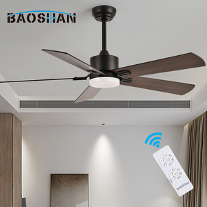 <span class=keywords><strong>Ventilador</strong></span> de <span class=keywords><strong>Techo</strong></span> LED Moderno y Sencillo para Sala de Estar, con Motor de CC de 52 Pulgadas, Aspas de Madera Contrachapada, Luz y Control Remoto, a Precio Competitivo - Product Image 1
