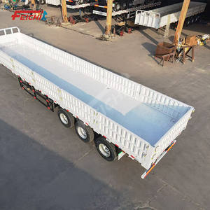 Semi-<span class=keywords><strong>remorque</strong></span> FEICHI à 3 essieux avec panneaux latéraux, clôture de protection, en acier haute résistance pour camion - Product Image 2