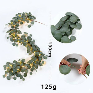 Guirnalda de Eucalipto Artificial Fácil de Obtener de 200 cm con Luces para Decoración de Arco de Boda - Product Image 3