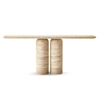 Vente chaude finance à la fois domestique internationalement Table Console marbre en pierre frittée naturelle pour immeuble de bureaux