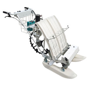 Transplanteur de riz à deux rangs à poussée automatique, transplanteur à roues, usage domestique, ferme, moteur à engrenages 36V 360W - Product Image 1