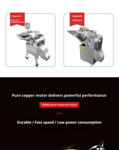 Stainless Steel Food Processor Machine with Waterproof Switch and Movable Casters for Commercial Use - Product Image 2