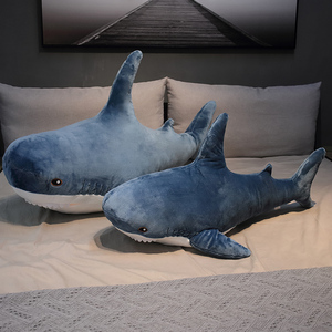 Coussin Doux et Adorable en Peluche Requin Rayé <span class=keywords><strong>Super</strong></span> Doux avec Rembourrage en Coton PP 120cm Broderie Cadeau Populaire pour la Saint-Valentin - Product Image 6
