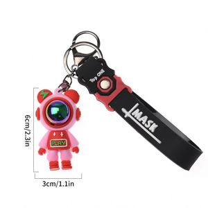 <b>Cute</b> Astronaut <b>Bear</b> Keychain Rabbit Couple Car Keychain Bag Pendant Accessory Mobile Phone Strap Gift - Product Image 5