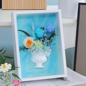 <span class=keywords><strong>Prix</strong></span> de gros, fleur séchée conservée, <span class=keywords><strong>rose</strong></span> éternelle, cadre photo pour décoration murale/de table, cadeaux de Noël - Longue durée 3-5 ans - Product Image 3