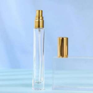 Flacon de parfum carré de 10 ml avec bouchon à vis, pompe pulvérisatrice, en verre transparent, mini format de voyage, emballage cosmétique OEM avec impression sur écran - Product Image 2