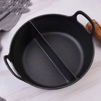 Marmite à fondue en fonte double saveur, compatible gaz et induction, durable et écologique