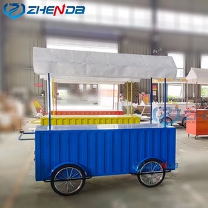 Carrito de Comida Móvil de Acero con 4 Ruedas y Color Personalizado, Puesto de Comida para Pizza, Hot Dogs, Papas Fritas, Hamburguesas, Camión de Comida con Vitrina - Product Image 1