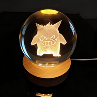 6cm 8cm K9 Kristallkugel Blanko für Lasergravur Handgefertigte DIY Kristall-Lampe Kristallkugel Nachtlicht Holz-LED-Lampenhalter