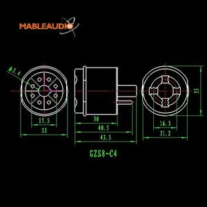GZS8-C4 8-pins Baquelite Tube Tester Socket 8 pinos para 4 pinos Válvulas De Vácuo Tubos Soquete - Product Image 4