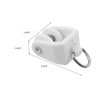 SC ECOMMERCE FV-U3V8-XUI8 Ensemble de 70 pièces de rails de rideaux coulissants en plastique et métal avec roulettes silencieuses Fabriqué aux États-Unis