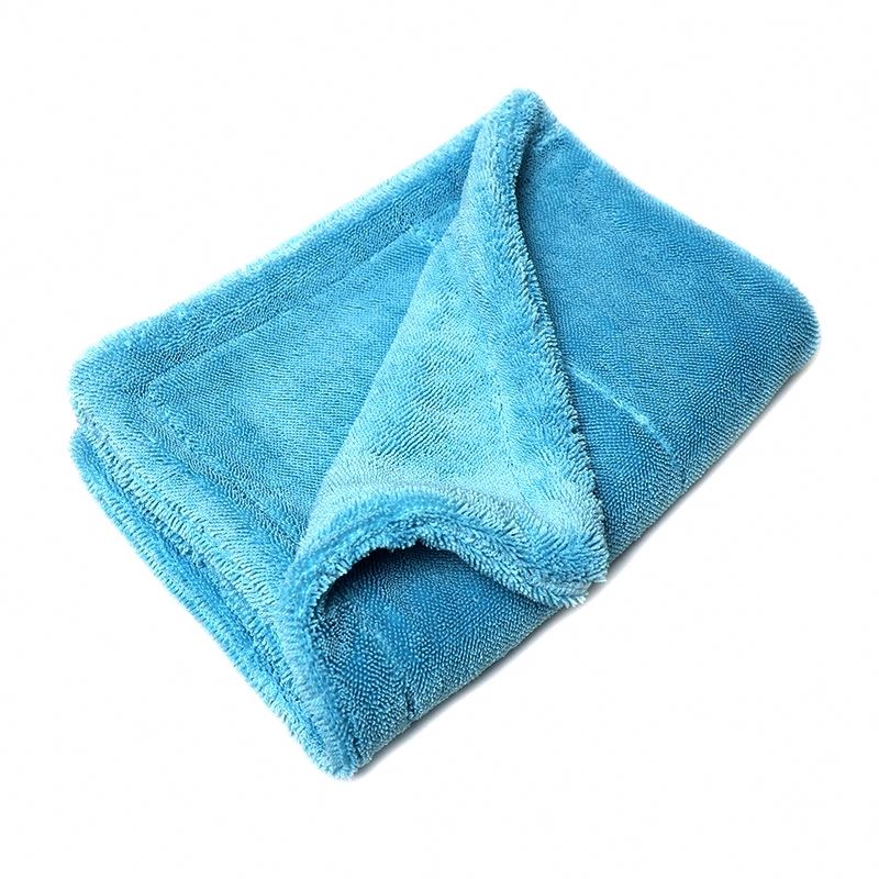 Edgeless 1200GSM Super Absorbent Microfiber Twisted Towels Micro Fiber Car Wash Towels Custom Car Towels