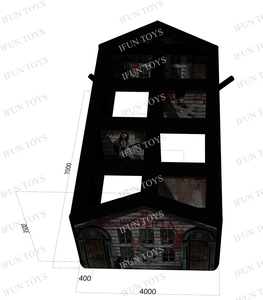 Laberinto Inflable <span class=keywords><strong>de</strong></span> Tela Oxford para Halloween, Mansión Encantada con Estampado <span class=keywords><strong>de</strong></span> Sangre, Casa <span class=keywords><strong>de</strong></span> Terror Inflable Gigante para Atracciones <span class=keywords><strong>de</strong></span> Carnaval - Product Image 6