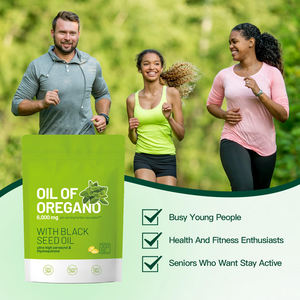 OEM/ODM/OBM Óleo De Orégano 300 Cápsulas Com Óleo De Semente Preta Joint And Bone Health Óleo De Orégano Softgels 2 Em 1 6000mg - Product Image 2