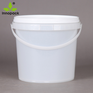 Custom Eco-Friendly 5L White Plastic <b>Paint</b> Bucket with <b>Lid</b> and Handle Heat Transfer Printing - Product Image 2