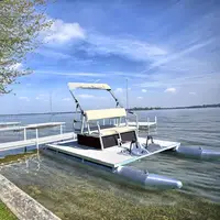 Barco de paleta de aluminio para 4 personas, pontones