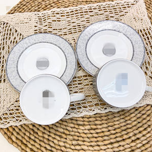 Juego de Taza y Platillo de Cerámica con Diseño de Carruaje de Caballos Gris de Lujo Nórdico, en Caja de Regalo - Product Image 5