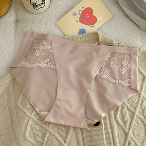 Culottes <span class=keywords><strong>en</strong></span> dentelle personnalisées 469 # Culottes <span class=keywords><strong>en</strong></span> tissu de <span class=keywords><strong>nylon</strong></span> de haute qualité Hot Sexy <span class=keywords><strong>Mature</strong></span> Women's Mid Waisted Ladies Underwear - Product Image 3