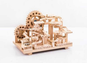 BLOEUES ESPACIO Kit de construction de circuit de billes en bois, forme géométrique, jouet éducatif manuel pour enfants de 4 à 6 ans - Product Image 1